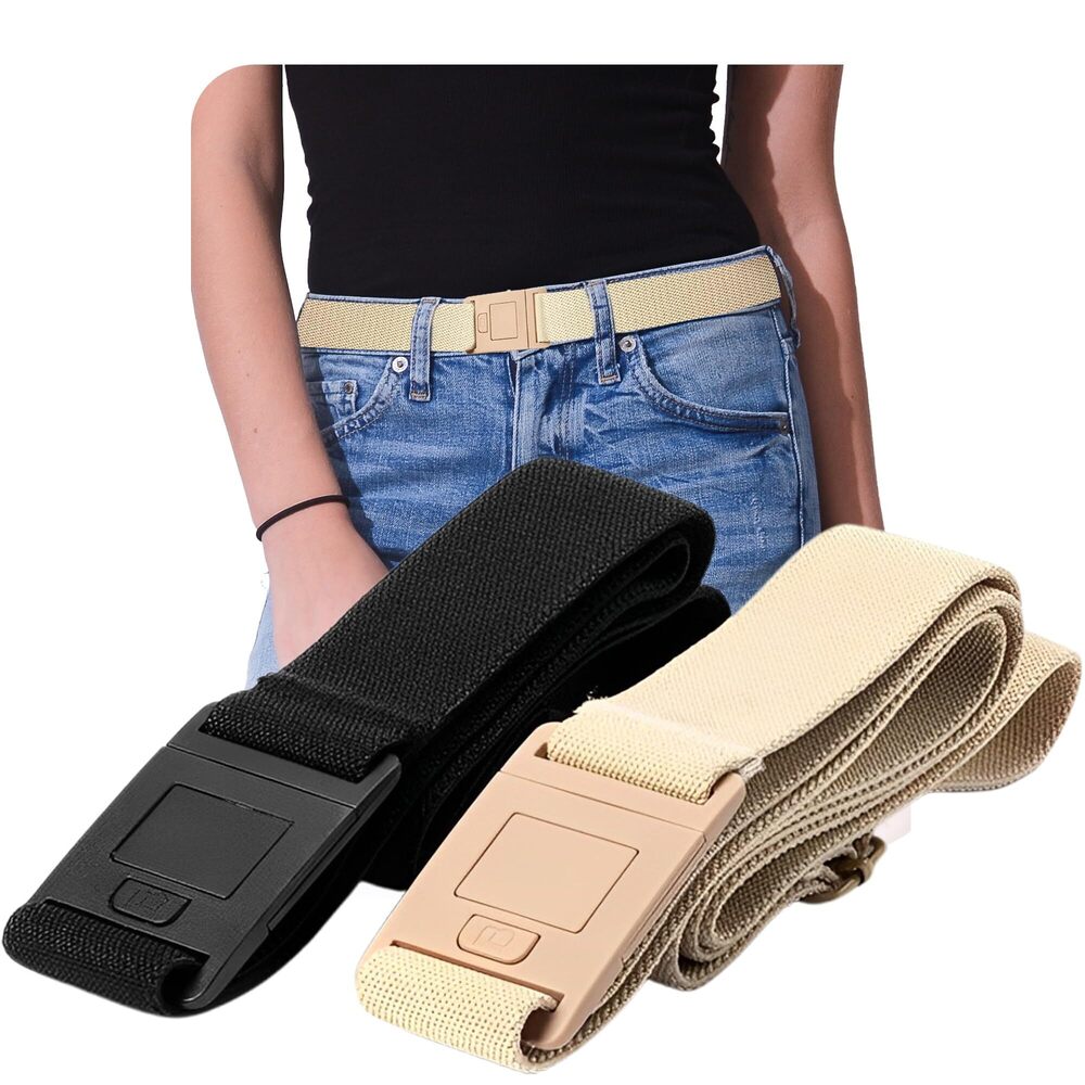 9533 Easily Adjustable Elastic Flat Buckle No Show Belts For Women –